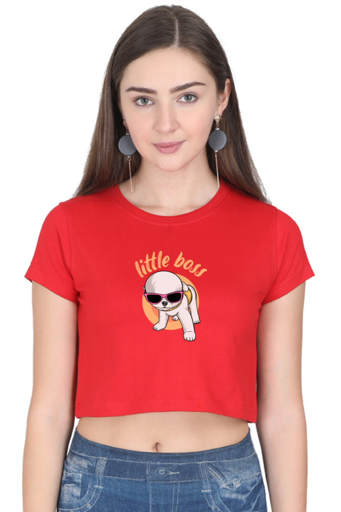 "Little Boss" Crop Top For Women