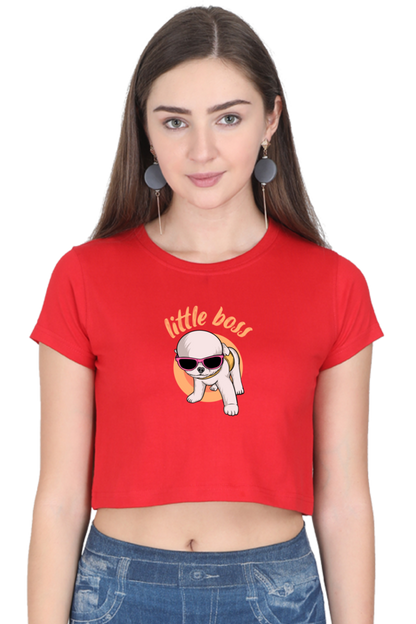 "Little Boss" Crop Top For Women