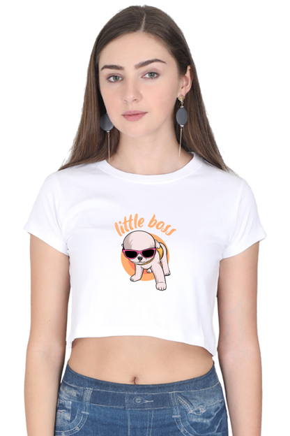 "Little Boss" Crop Top For Women