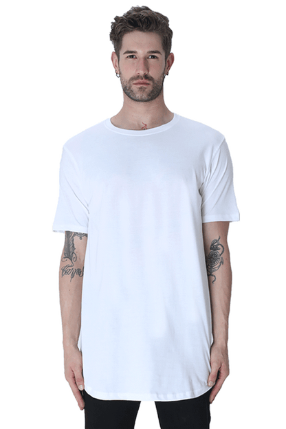 Longline Curved T-Shirt For Men