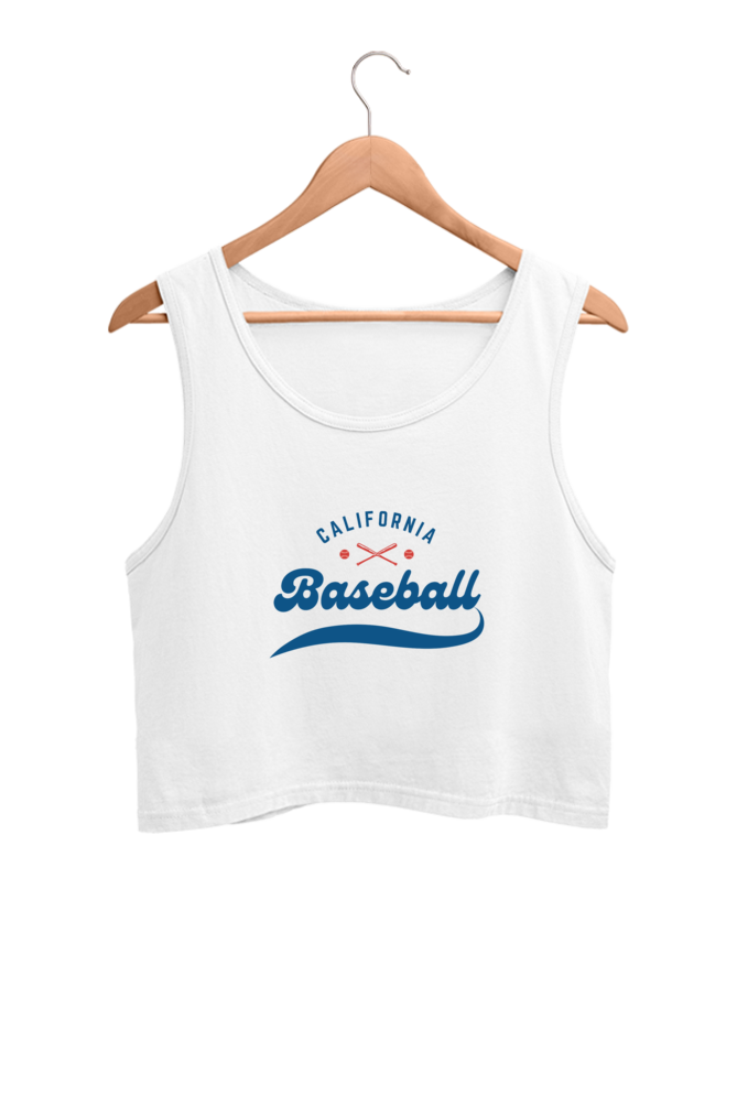 "California Baseball" Crop Tank Top