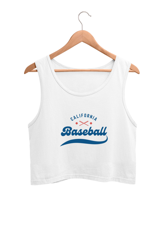 "California Baseball" Crop Tank Top