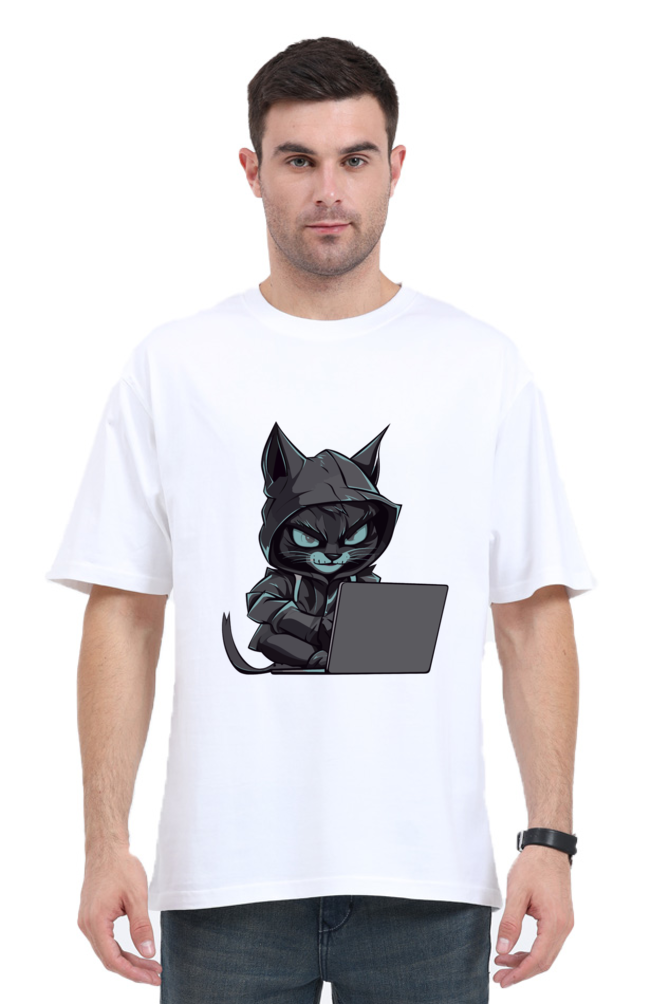 "Hacker Cat" Oversized T-Shirt