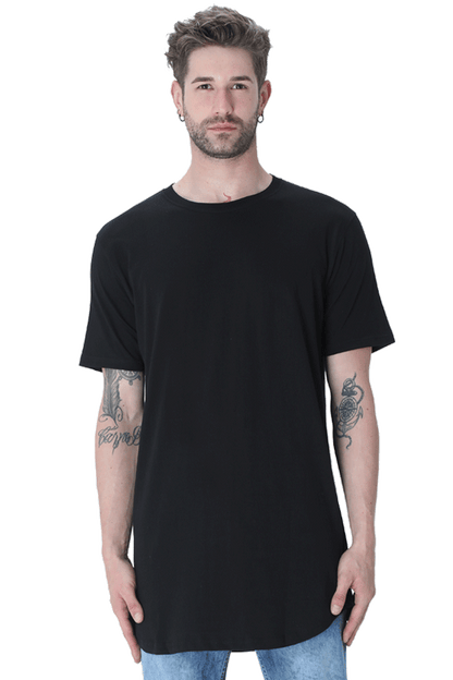 Longline Curved T-Shirt For Men