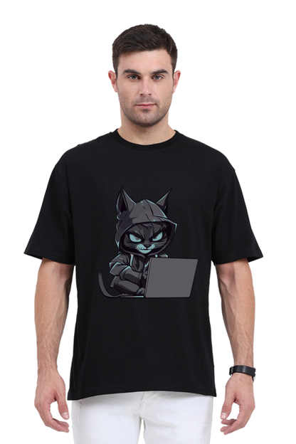 "Hacker Cat" Oversized T-Shirt