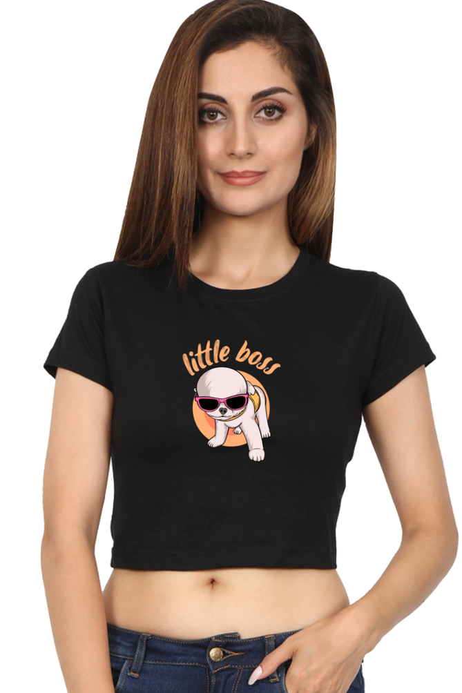 "Little Boss" Crop Top For Women