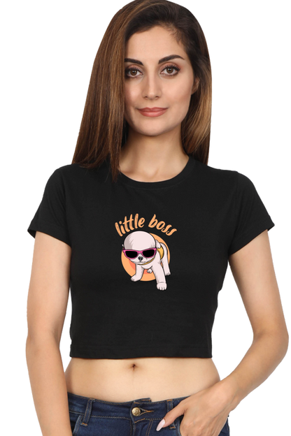 "Little Boss" Crop Top For Women