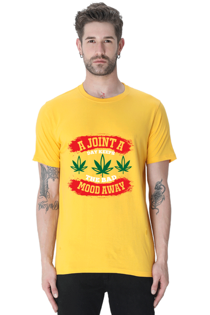 "A joint a day" Round Neck T-Shirt For Men