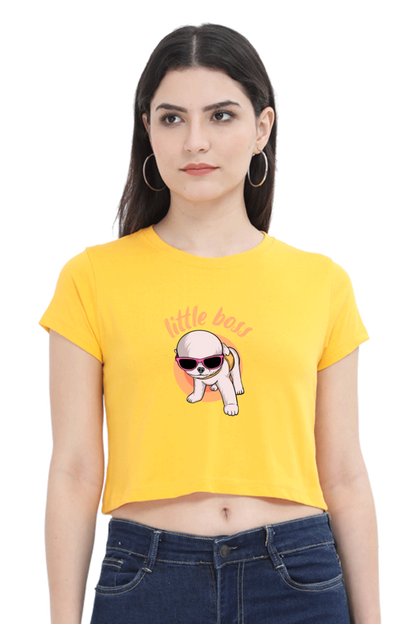 "Little Boss" Crop Top For Women