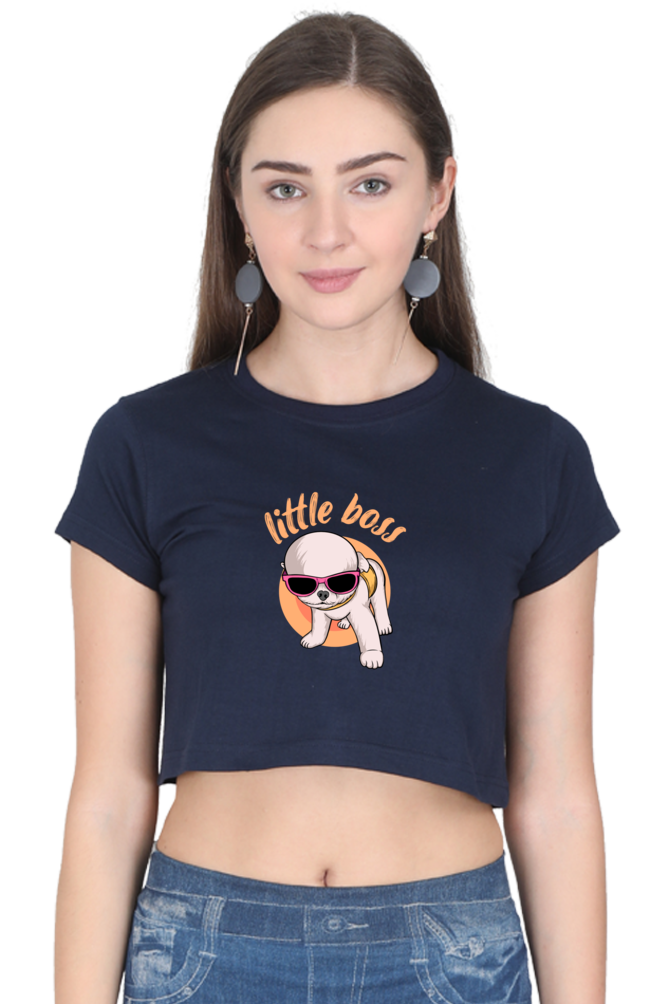 "Little Boss" Crop Top For Women