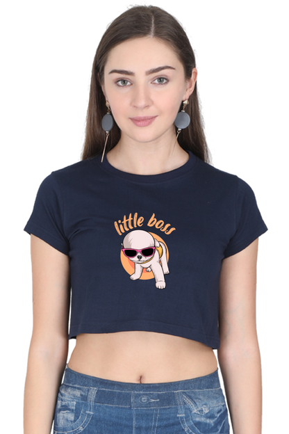 "Little Boss" Crop Top For Women