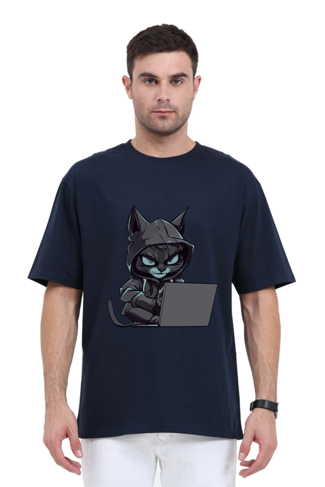 "Hacker Cat" Oversized T-Shirt