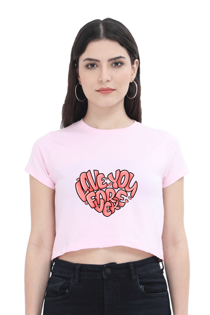 "Love you forever" Crop Top