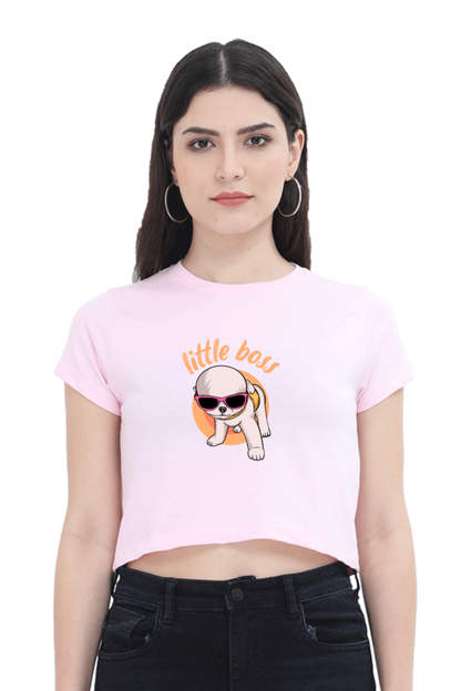 "Little Boss" Crop Top For Women