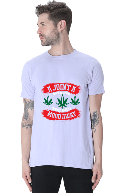 "A joint a day" Round Neck T-Shirt For Men