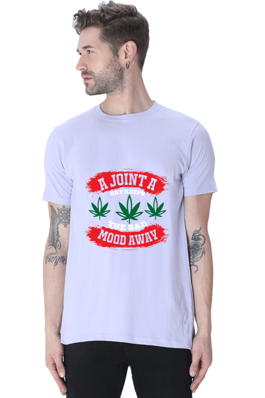 "A joint a day" Round Neck T-Shirt For Men