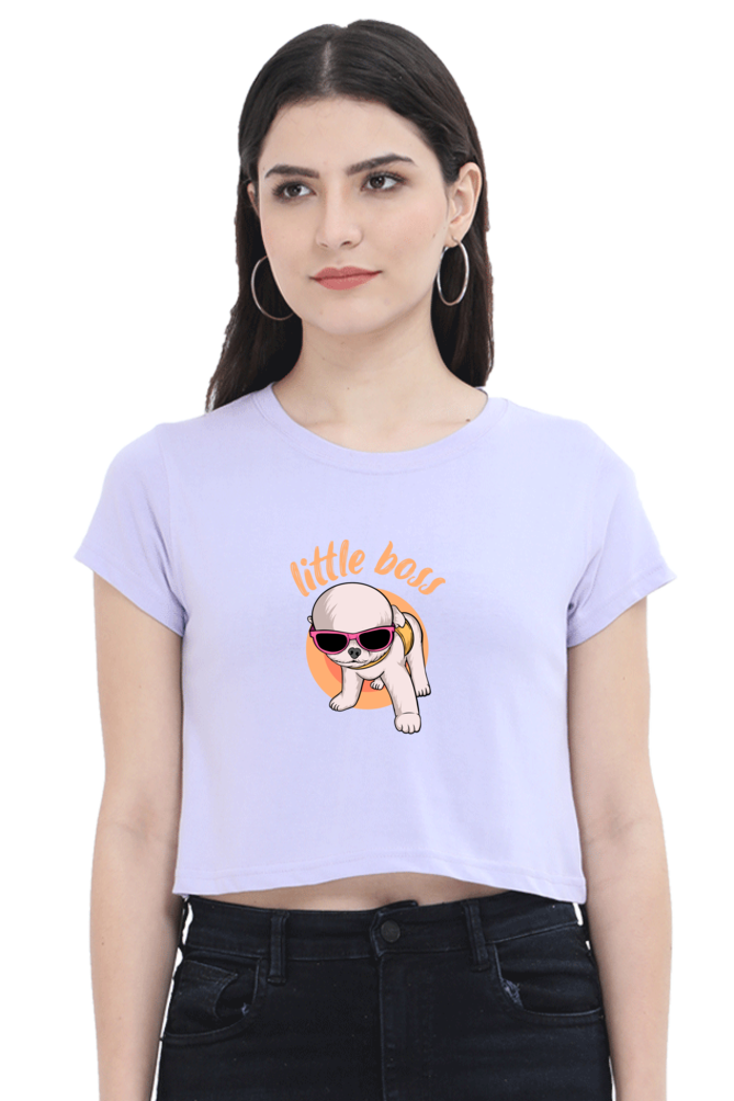 "Little Boss" Crop Top For Women