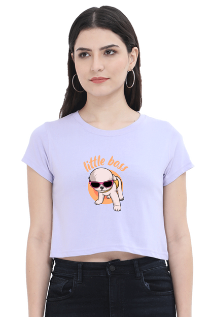 "Little Boss" Crop Top For Women