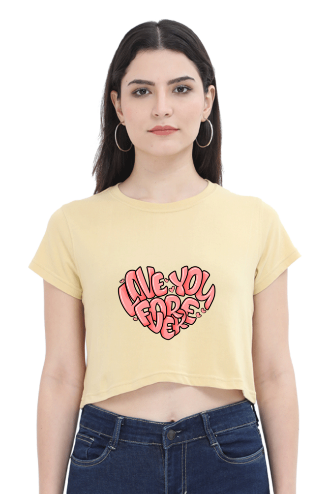 "Love you forever" Crop Top