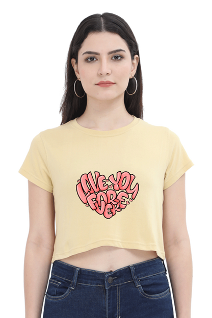 "Love you forever" Crop Top