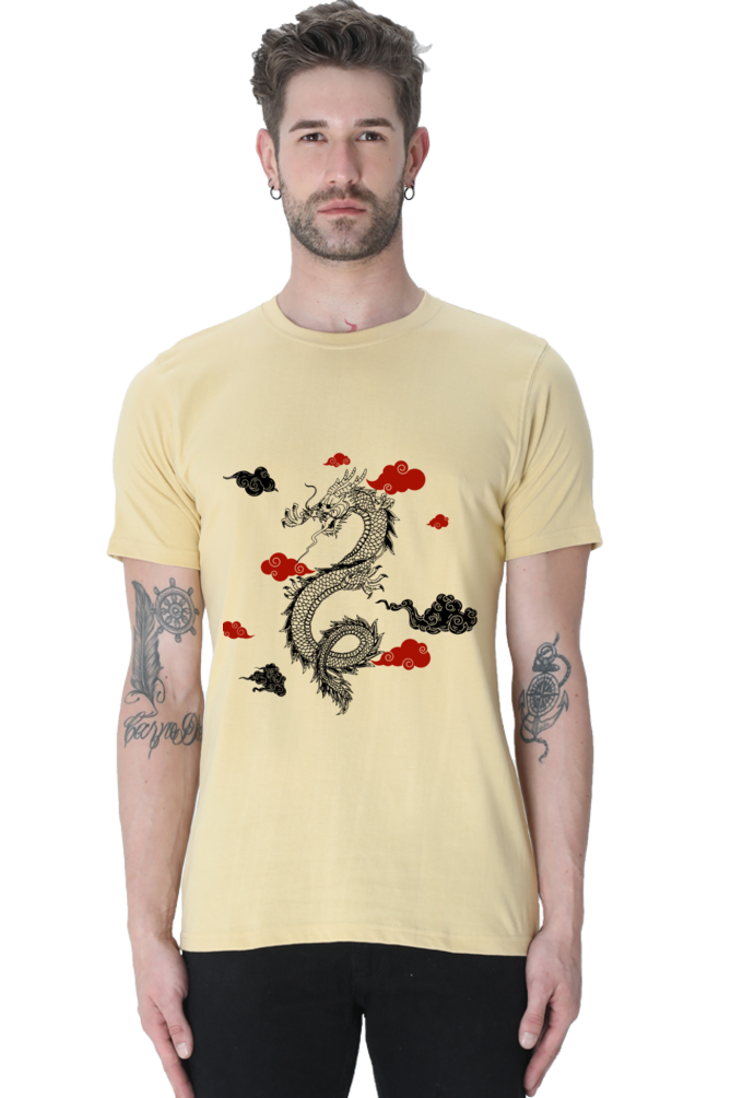 "The Dragon Era" Round Neck T-Shirt for Men