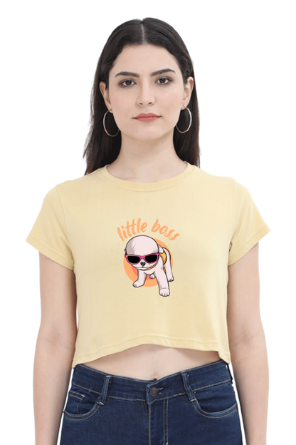 "Little Boss" Crop Top For Women