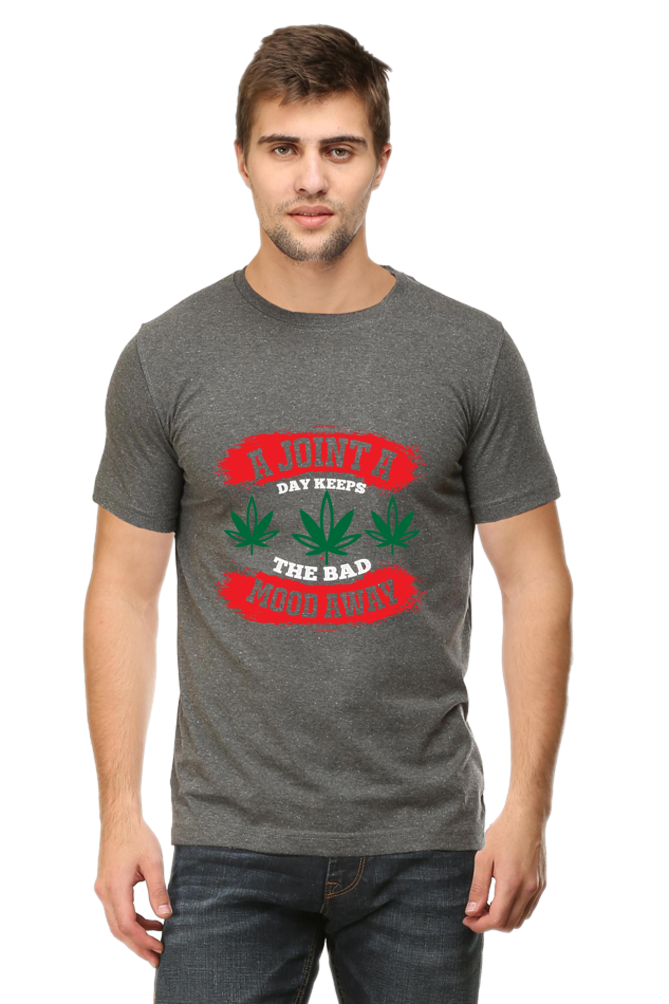 "A joint a day" Round Neck T-Shirt For Men