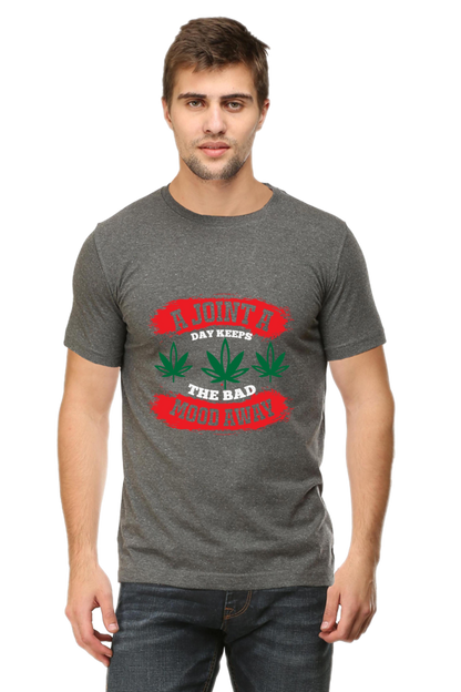 "A joint a day" Round Neck T-Shirt For Men