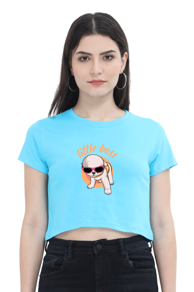 "Little Boss" Crop Top For Women