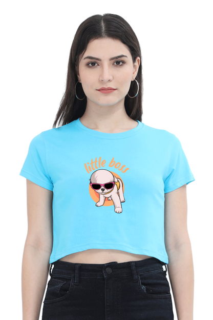 "Little Boss" Crop Top For Women