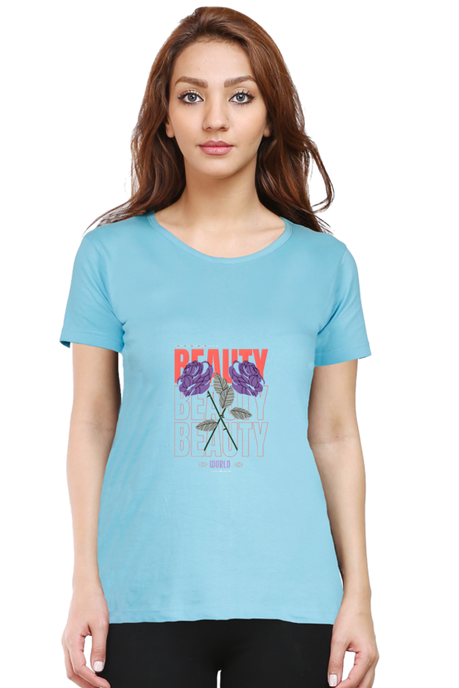 "Beauty" Round Neck T-Shirt For Women