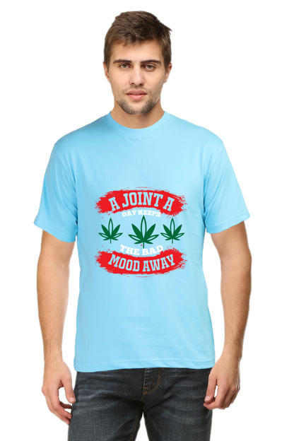 "A joint a day" Round Neck T-Shirt For Men