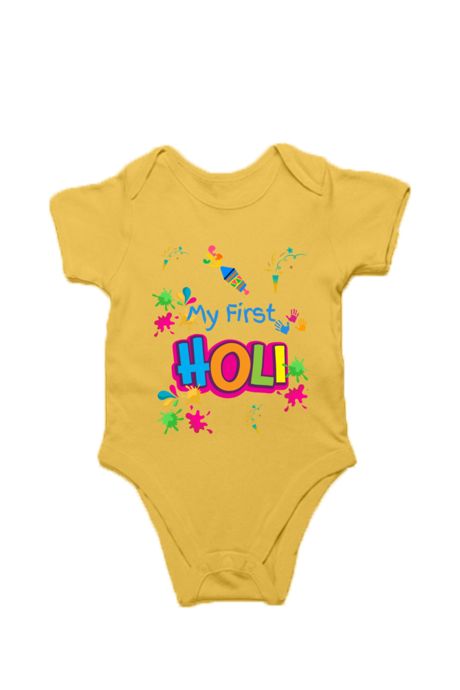 "My First Holi" Kids Romper